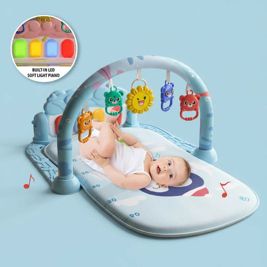 3-in-1 Baby Play Gym Mat – Piano Activity Playmat with 4 Play Modes