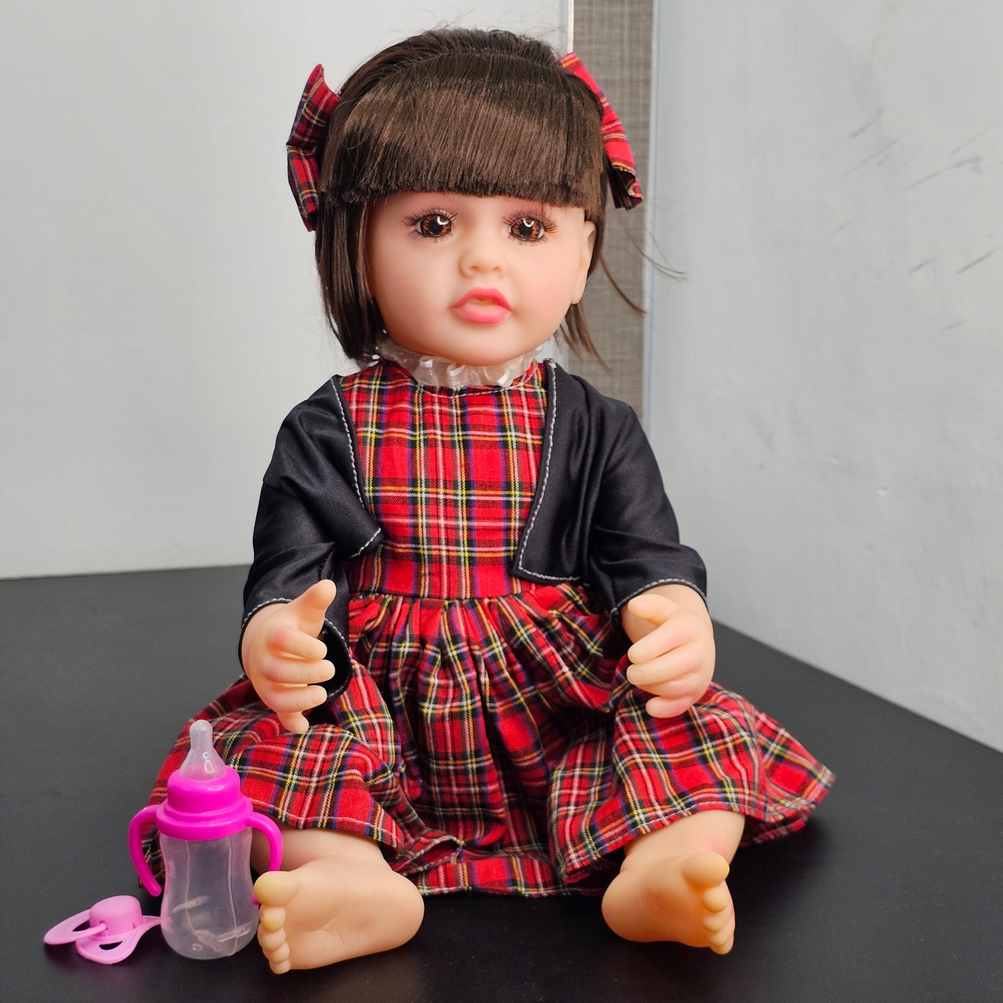 55cm Baby Silicone Doll – Lifelike Real Baby with Accessories | Golu Baby