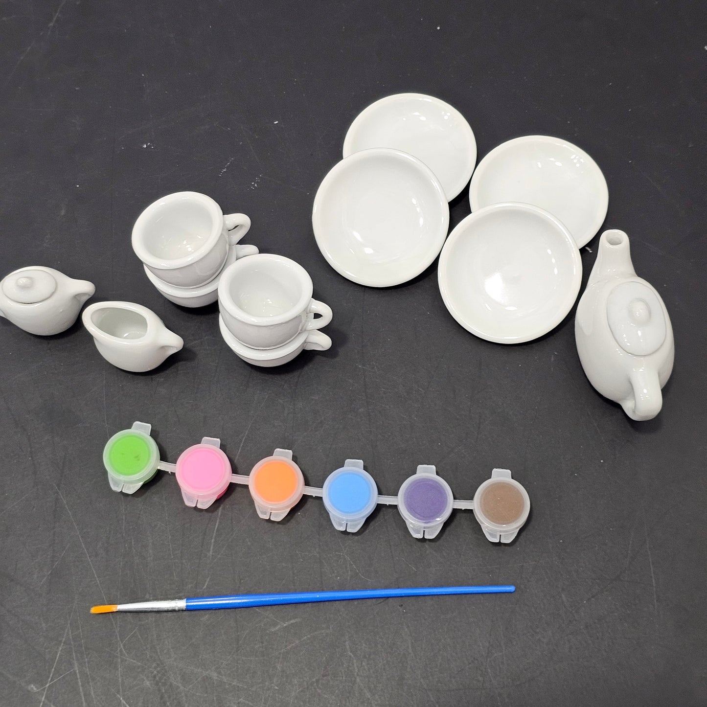 Painted Tea Set – Design Your Own Style | 18-Piece Creative Play Set | Golu Baby
