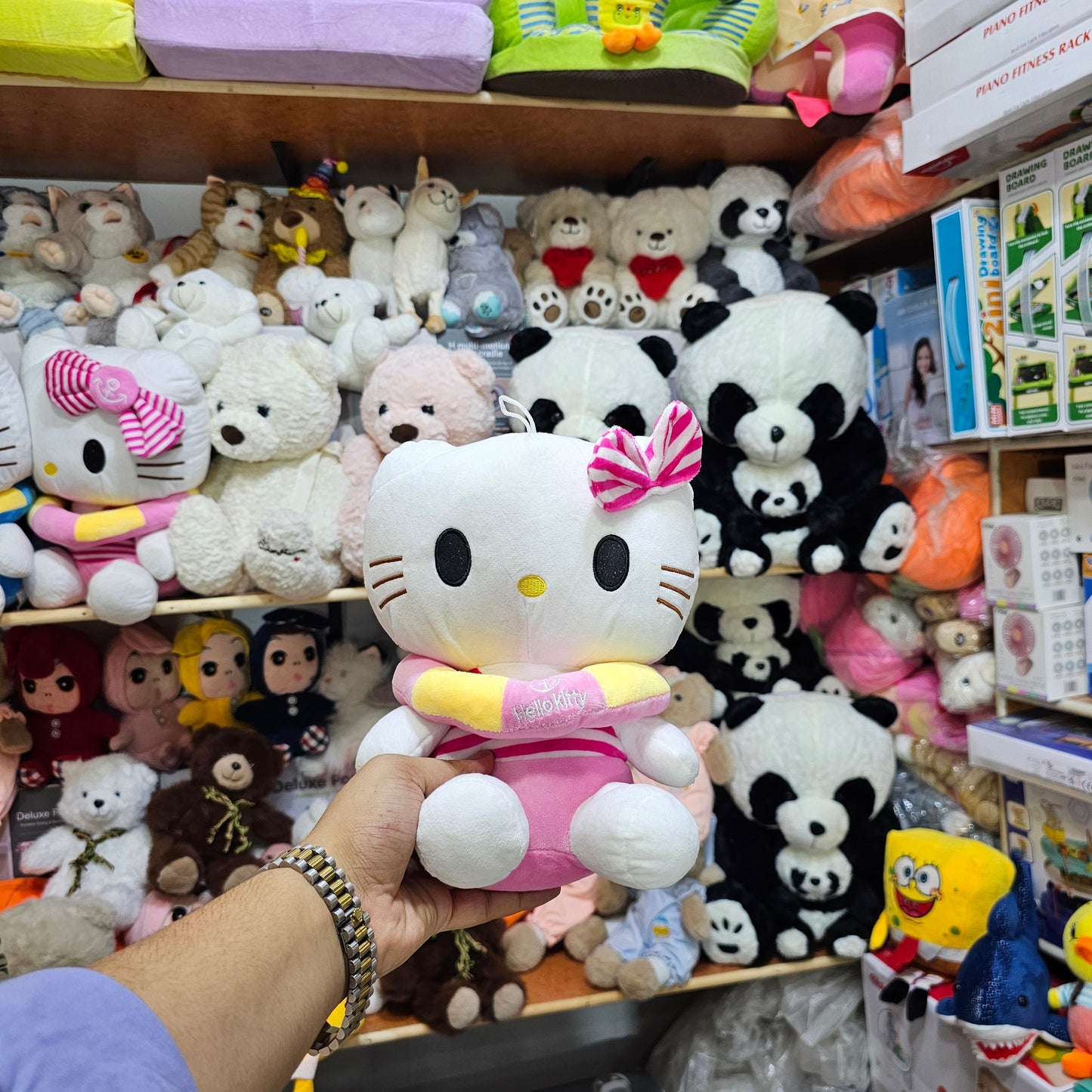 Pink Ring Kitty – 28cm Plush Toy | Golu Baby