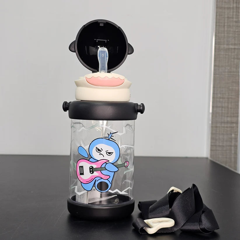 Plastic Water Bottle with Cup 650ml – Lightweight & Durable | Golu Baby
