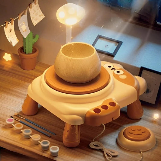 Pussy Cat Ceramic Pottery Machine – Creative Art Training for Kids | Golu Baby