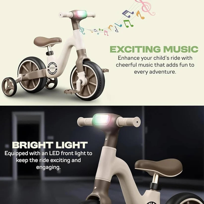 RideGlide 3-Wheel Balance Tricycle – Anti-Rollover Kids Sliding Bike