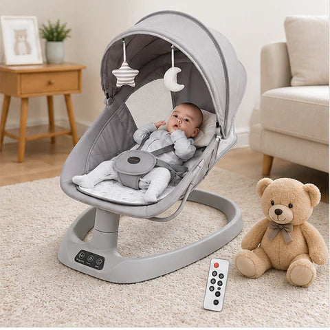 Kidilo 3-in-1 Deluxe Baby Bassinet – Electric Rocker, Cradle & Sleeper