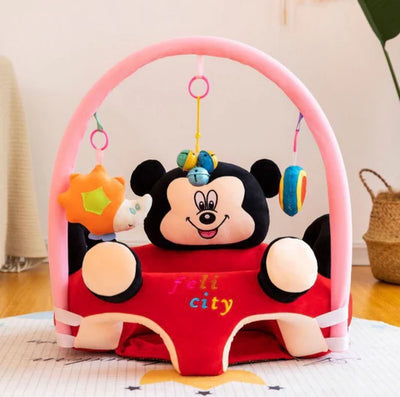 Animal & Rattle Floor Seat / Baby Sofa – Comfortable Support Seat for Kids | GOLU BABY