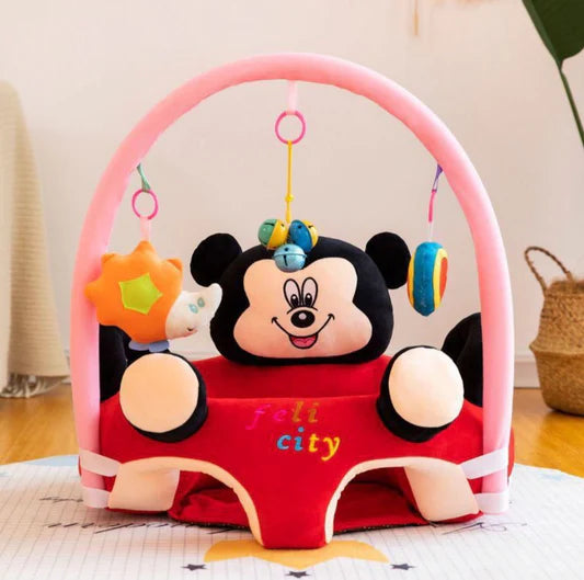 Animal & Rattle Floor Seat / Baby Sofa – Comfortable Support Seat for Kids | GOLU BABY