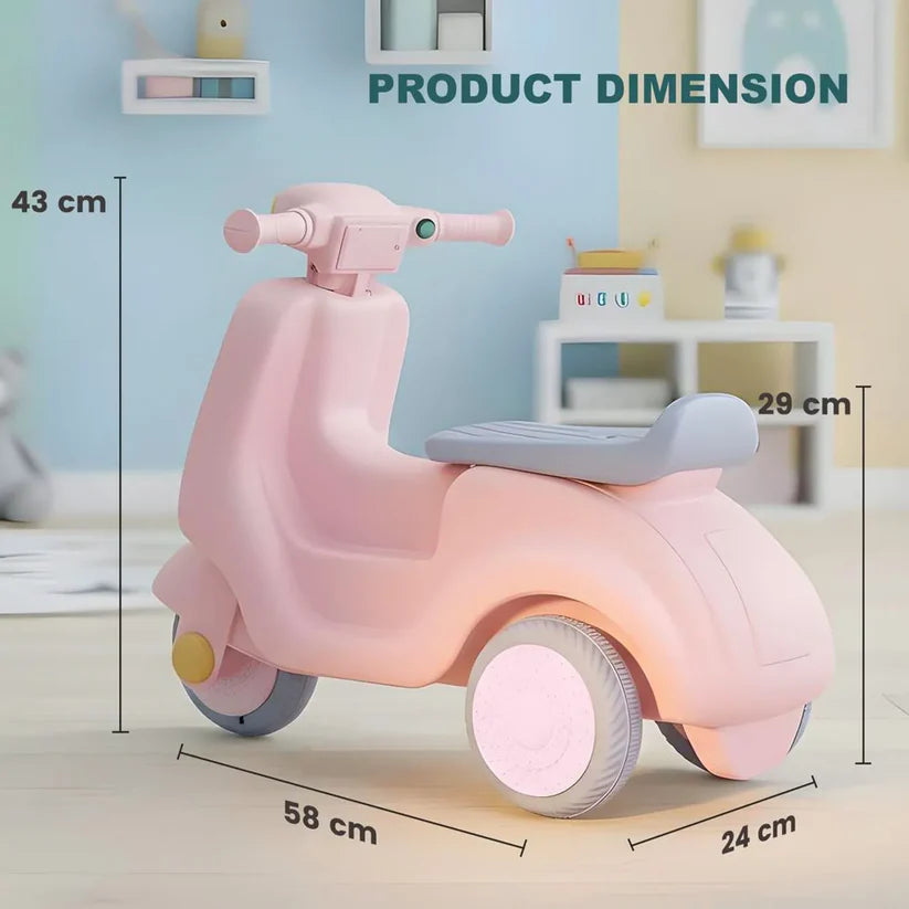 Kids Scooter Bike – Manual Ride-On with Lights & Music | Golu Baby