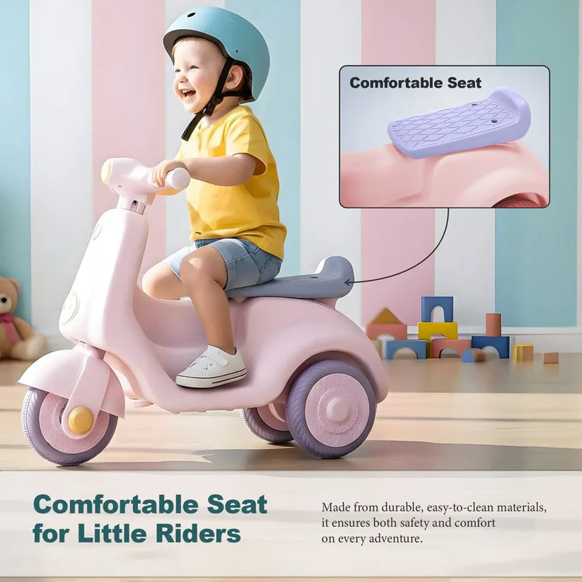 Kids Scooter Bike – Manual Ride-On with Lights & Music | Golu Baby