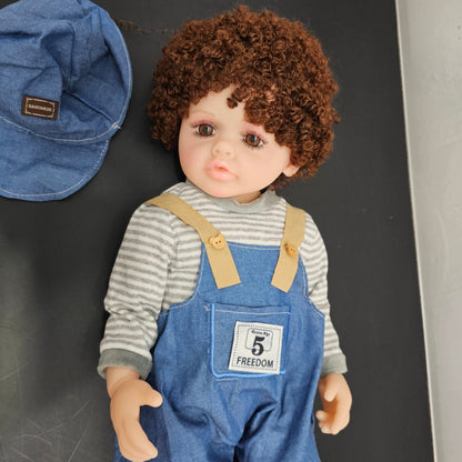 55cm Baby Silicone Doll – Lifelike Real Baby with Accessories | Golu Baby