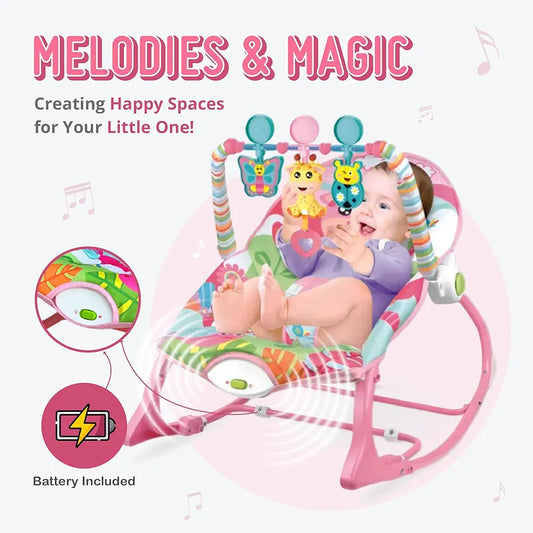 Baby Rocker – Infant to Toddler with Fold-Out Kickstand (0M+, 40 lbs / 18 kg) | Golu Baby