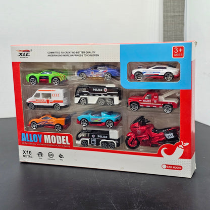 Alloy Model Die-Cast Car Series – 10 Pcs Set | Premium Metal Toy Cars for Kids | Golu Baby