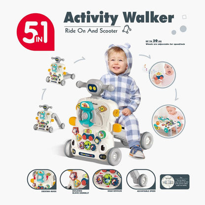 5-in-1 Baby Activity Walker with Music & Lights | Golu baby