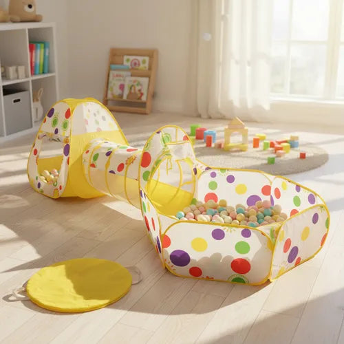 Kids Play Tent with Tunnel and Ball Pit | Golu Baby