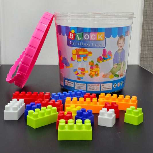 Building Blocks Basket – 110 Pcs Colorful Construction Set for Kids | Golu Baby