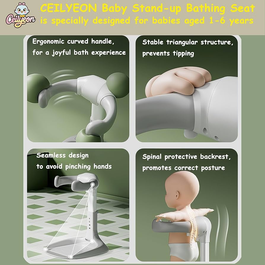 Baby Bath Stand with Adjustable 5 Levels – Foldable Infant Bath Shower Stand | Golu Baby