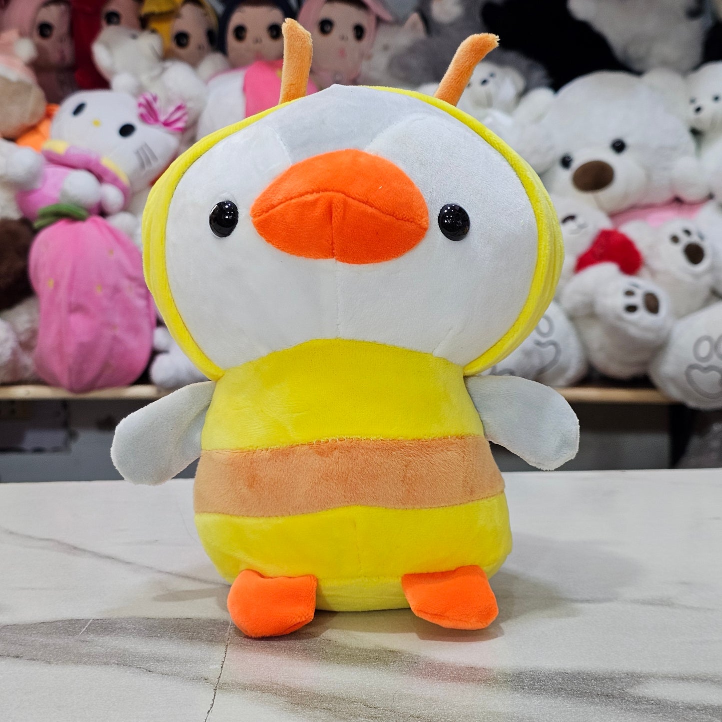 Penguin Plush Dressed as Unicorn – Yellow Soft Toy 25cm | Golu Baby