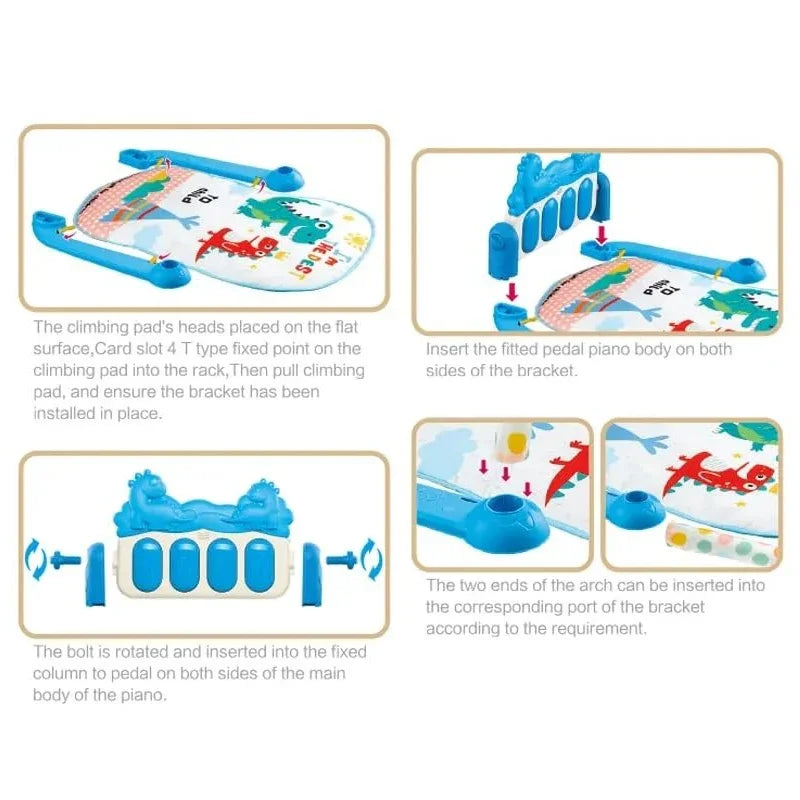 Word Dream 3 in 1 Piano Fitness Rack Play Gym for Babies | Golu baby