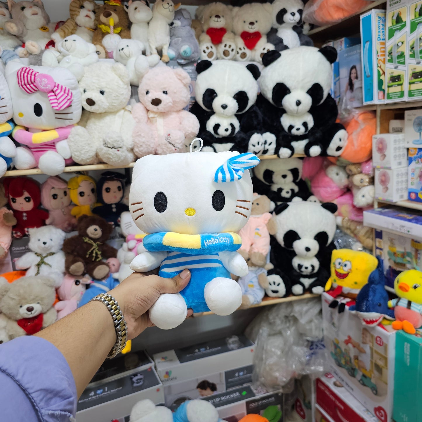 Blue Ring Kitty – 28cm Plush Toy | Golu Baby