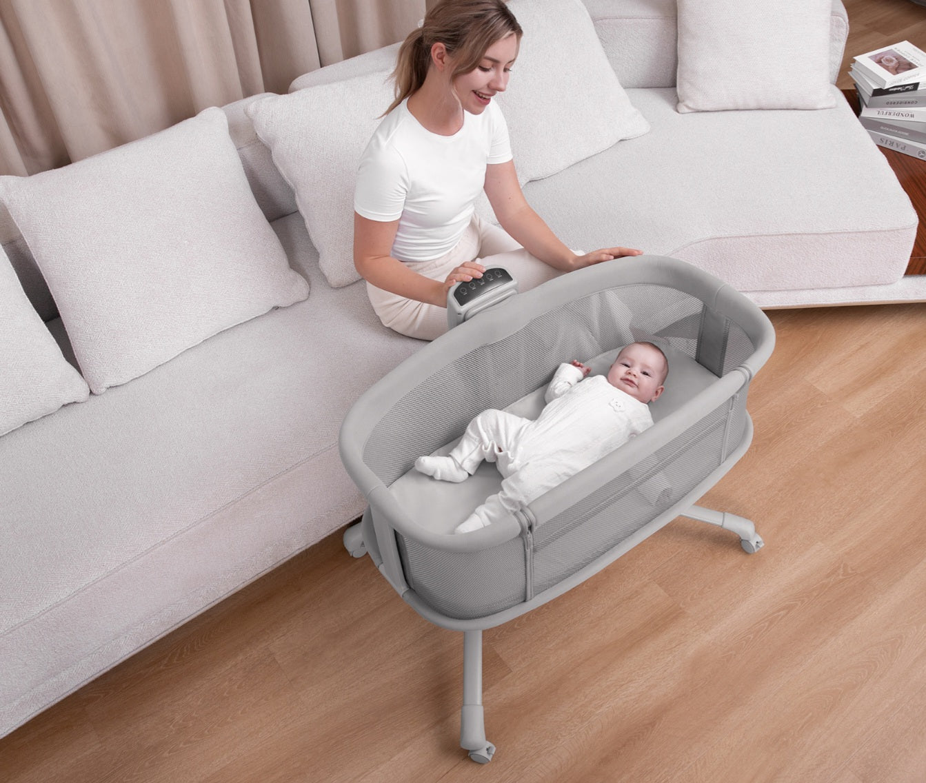 Dream Starlight Bedside Bassinet – 5-in-1 Smart Baby Bed for Sleep, Play & Comfort | Golu baby