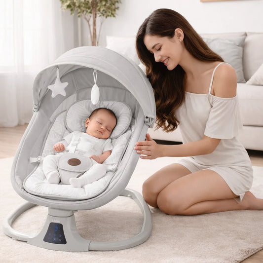 Kidilo 3-in-1 Deluxe Multi-Functional Electric Baby Swing & Bassinet |Golu Baby