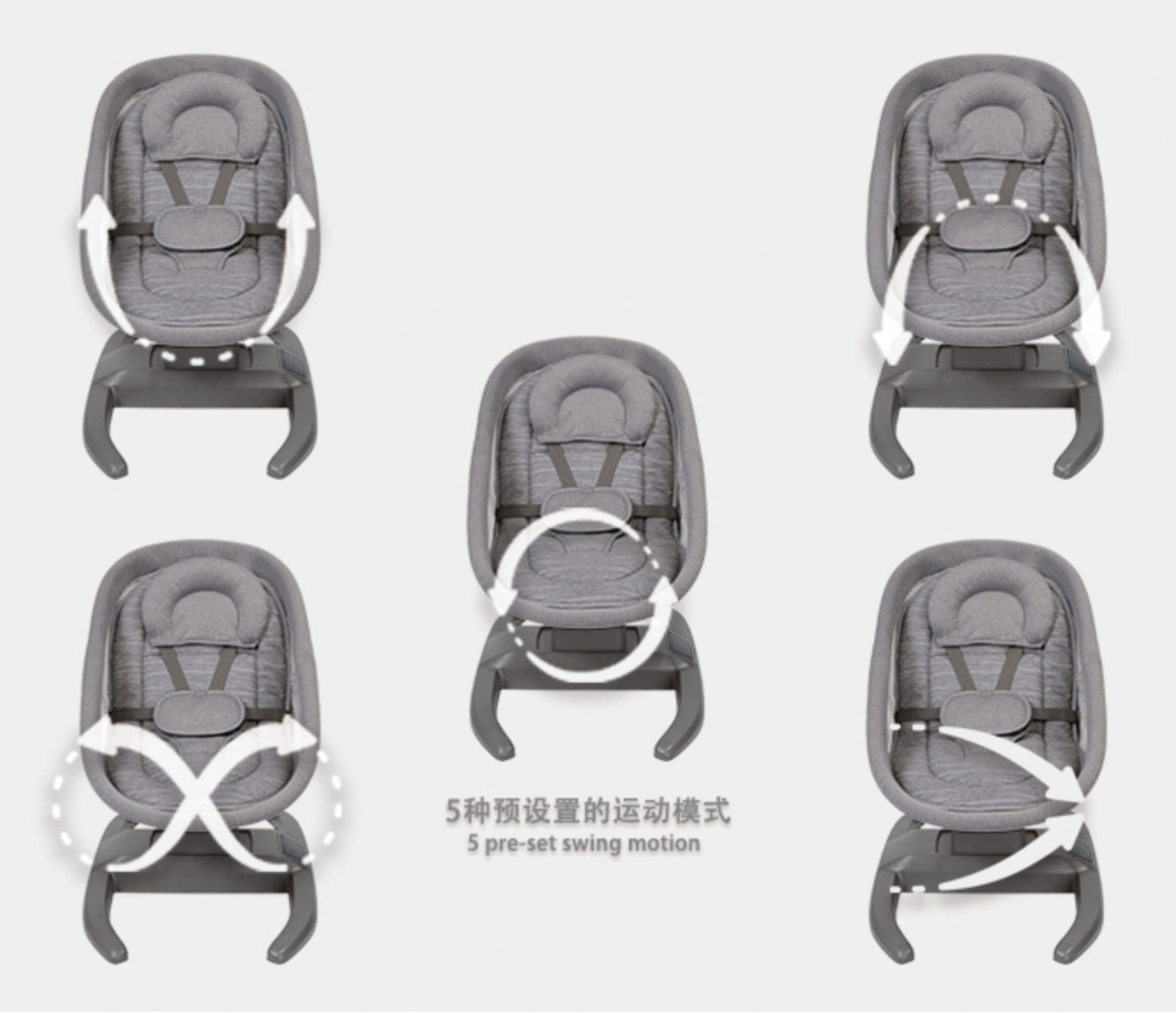 H Multi-Motion Baby Cradle – Smart Comfort for Your Little One | Golu Baby