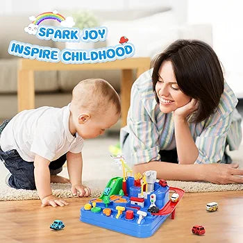 Car Adventure Track Set – Battery-Free Educational Fun - Golu Baby