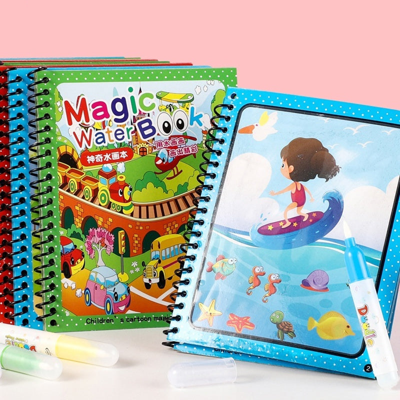 Water Magic Books – Pack of 5 Reusable Coloring Fun | Golu Baby