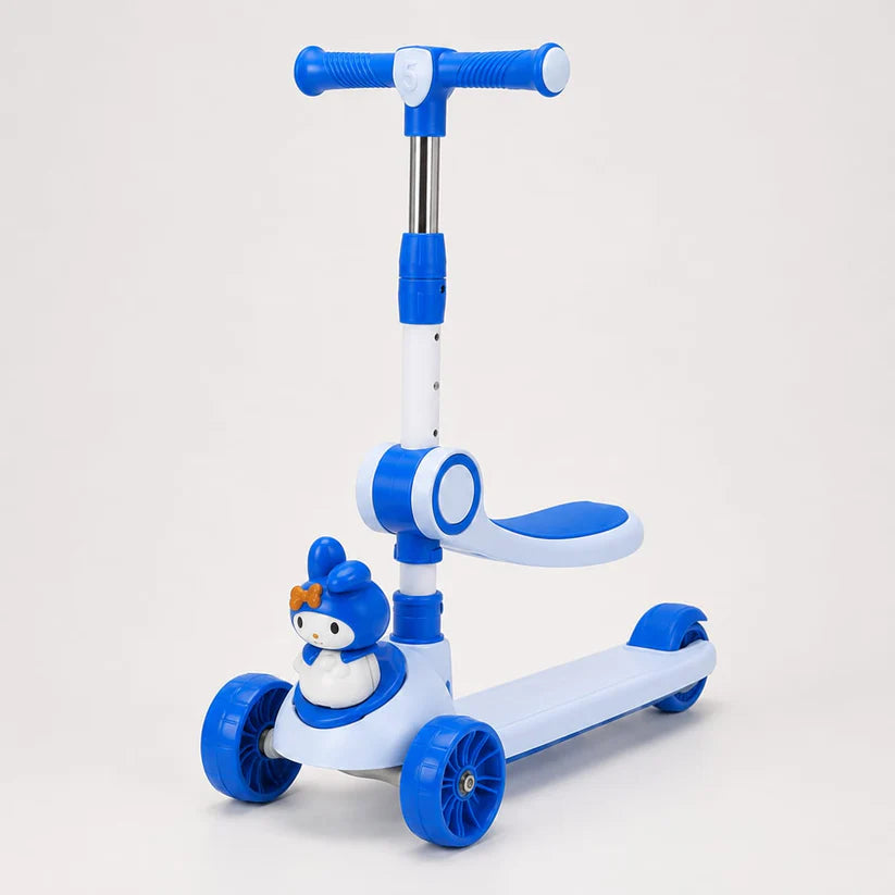 GlowRide Kids 3 Wheel Scooter – Foldable Ride-On with Seat, Lights & Music
