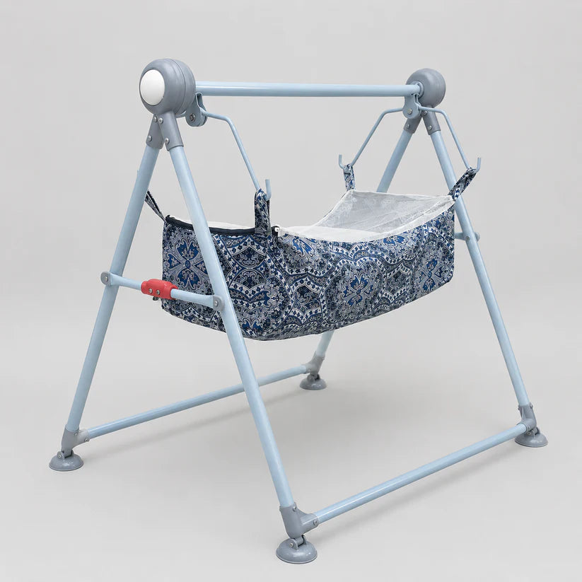 Penguin Comfort Kids Metal Swing – Foldable Baby Swing with Washable Seat