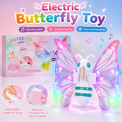 EnchantGlow Butterfly Fairy Wings – LED Light & Musical Angel Wings for Kids