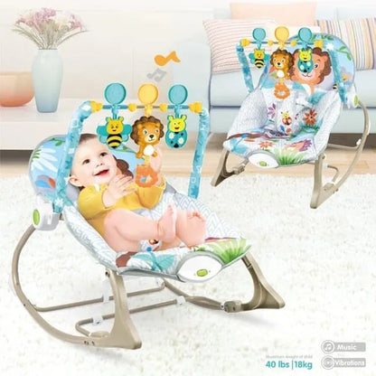 Baby Rocker – Infant to Toddler with Fold-Out Kickstand (0M+, 40 lbs / 18 kg) |Golu Baby