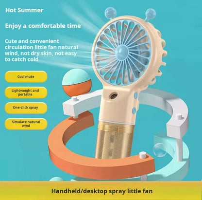 Spray Mini Handheld Fan – Rechargeable Mist Cooling Fan (400mAh)