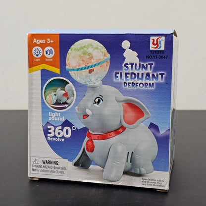 Cute Elephant 360° Rotating Toy – Musical & Light Fun for Kids | Golu Baby