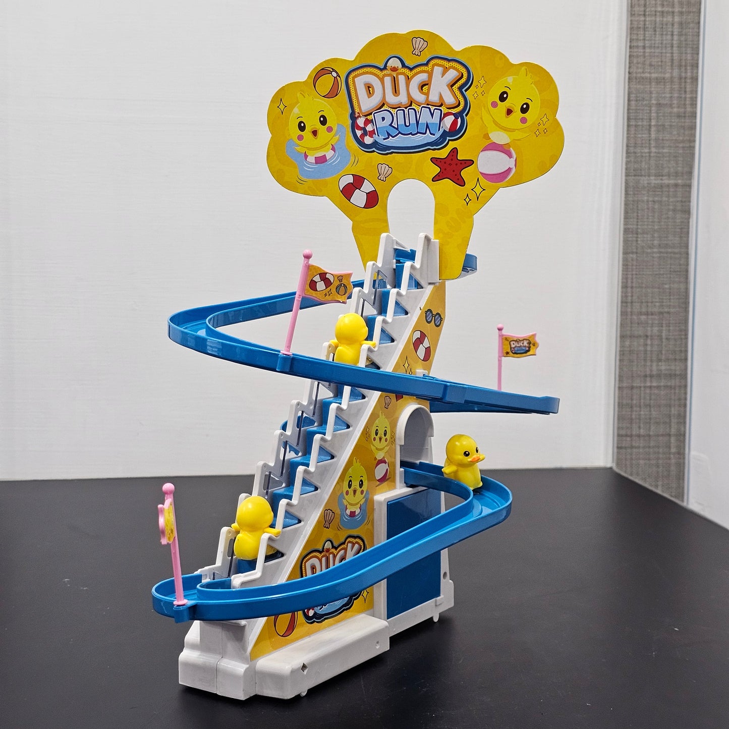 Duck Shape Slide Track Toy – With Lights & Music |Golu Baby