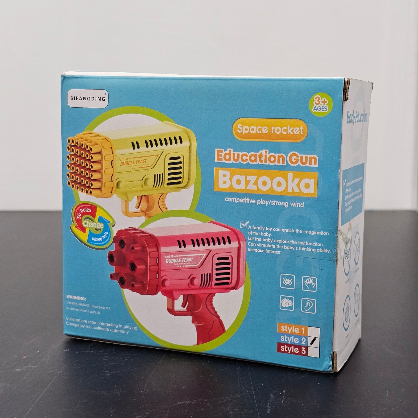 Space Rocket Educational Bazooka Gun – Strong Wind Blaster for Kids 3+ | Golu Baby