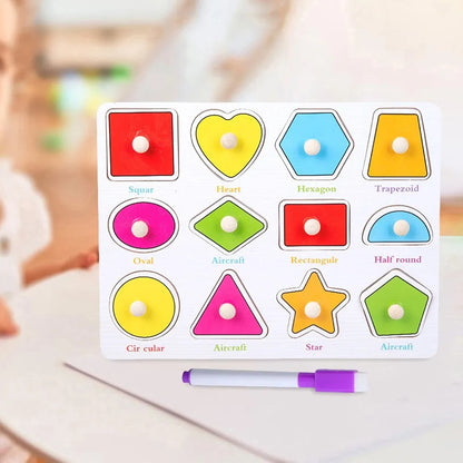 Wooden Nib with Writing Board – Reusable Educational Writing Toy | Golu Baby