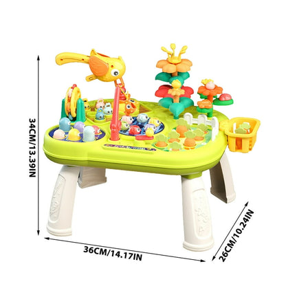 Farm Amusement Park Activity Table – Educational Toy with Multiple Play Modes -Golu Baby