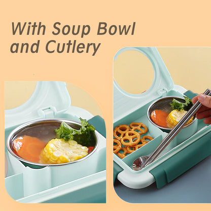 🍱 Stainless Steel Lunch Box Set – 800 ml + 150 ml | Golu Baby