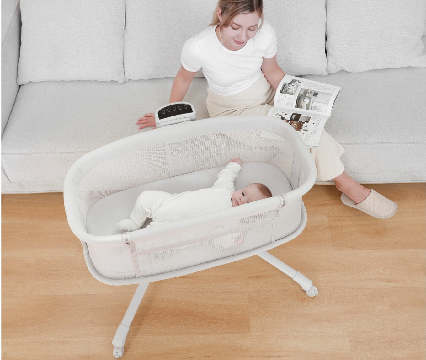 Dream Starlight Bedside Bassinet – 5-in-1 Smart Baby Bed for Sleep, Play & Comfort | Golu baby