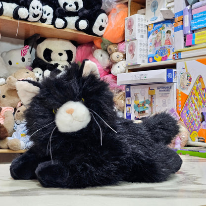 Black Persian Cat Plush – 35cm Soft Toy with Sound | Golu Baby