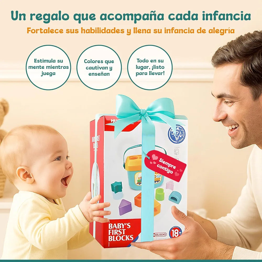 Baby’s First Blocks – 16-Piece Educational Building Set | Golu Baby