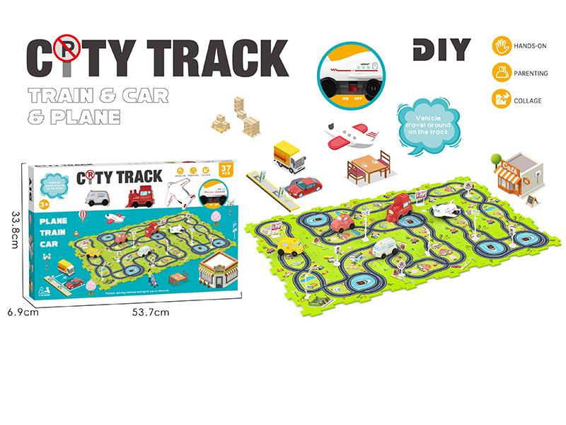 City Track Train – 18 Pcs Playset - Golu Baby