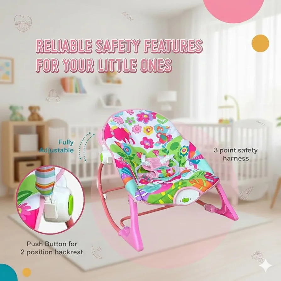 Baby Rocker – Infant to Toddler with Fold-Out Kickstand (0M+, 40 lbs / 18 kg) | Golu Baby