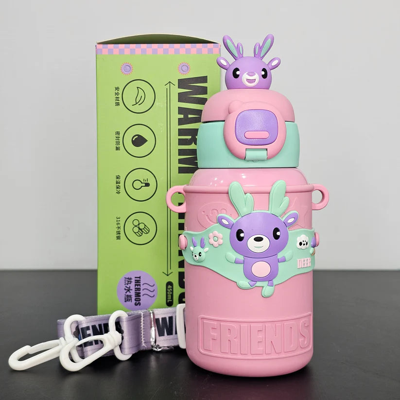 Hot & Cold Water Bottle 450ml – Insulated Thermal Flask | Golu Baby