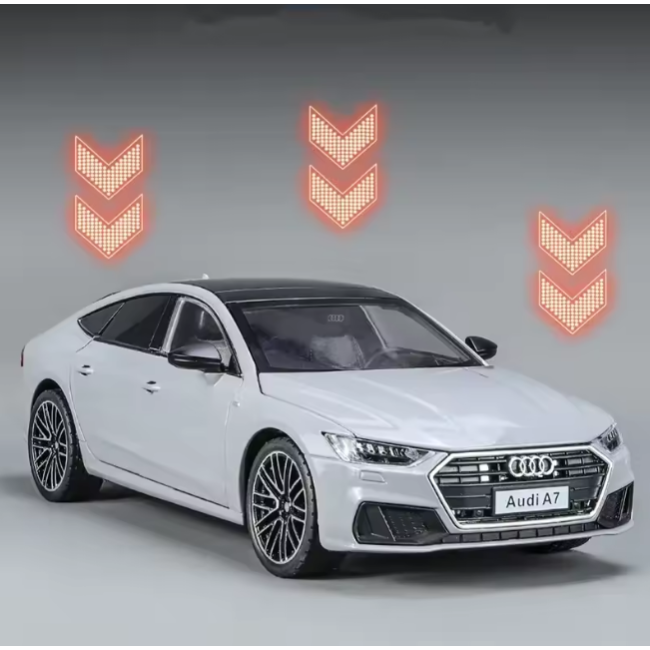 Audi A7 1:24 Scale Alloy Die-Cast Model Car – Pull-Back, Light & Sound Function | Golu Baby