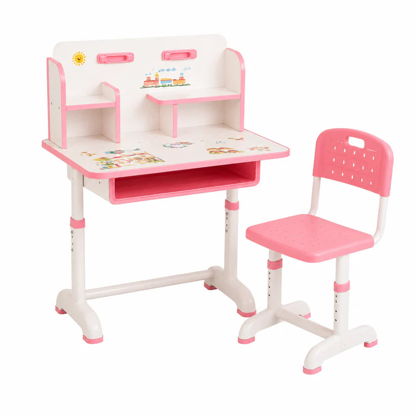 Premium Fiber Kids Study Table & Chair Set – Height Adjustable Learning Desk