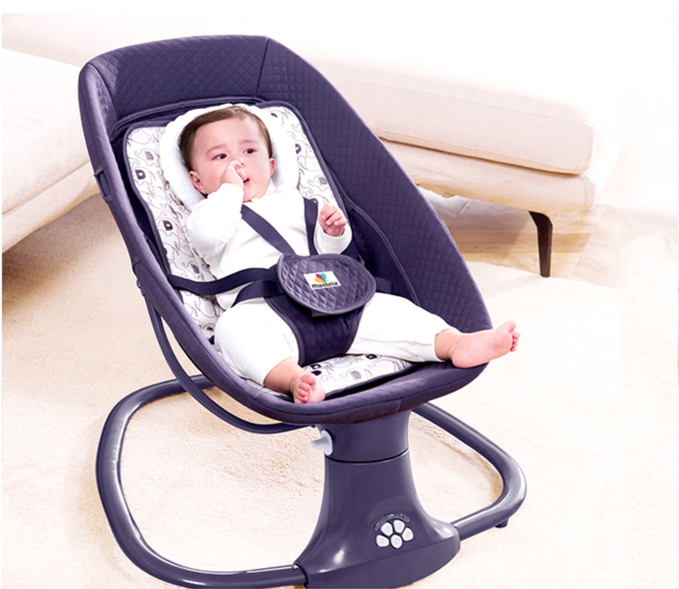 3-in-1 Deluxe Multi-Functional Bassinet – Smart Swing, Cozy Seat & Soothing Cradle | Golu baby