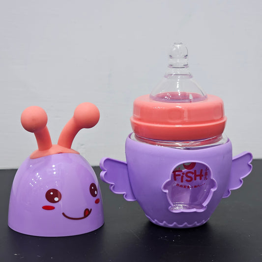 Baby Glass Feeder Purple 60ml – Safe, Compact & Comfortable | Golu Baby