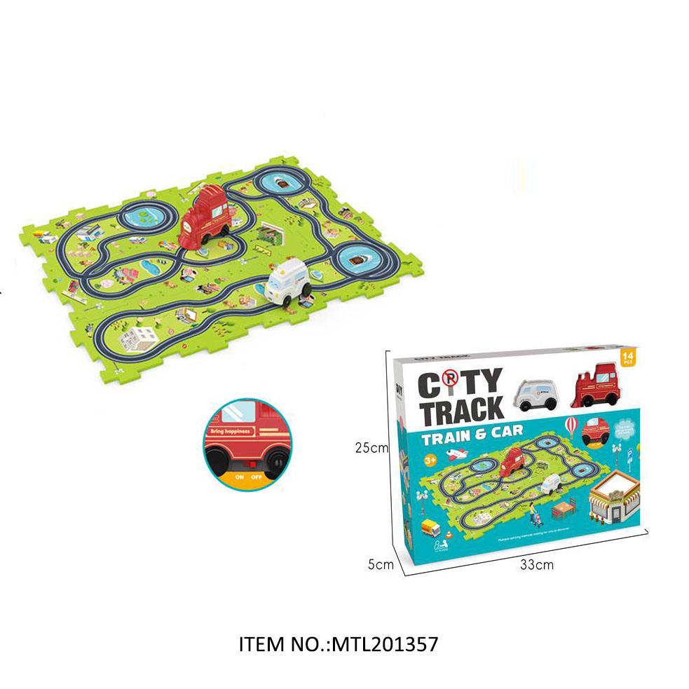 City Track Train – 18 Pcs Playset - Golu Baby