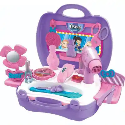 Fashion Suitcase Makeup Box for Girls | Beauty Play Set with Accessories - Golu Baby